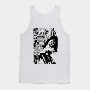 Girl Retro Comic Black No Background Tank Top